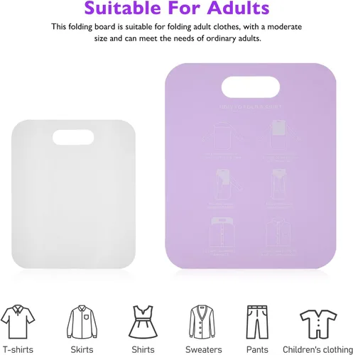 Vista 7 de 2 tablas plegables de camisa para adultos, niños y niñas, herramienta plegable para lavandería fácil, carpeta portátil para organizar camisas