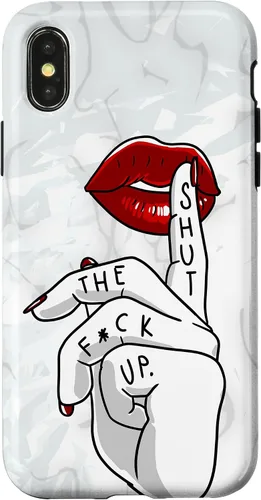 Vista 5 de STFU - Funda de regalo para iPhone 17 con texto en inglés "Lips Cool Swear Words Cussin Saying Women Bad Girs
