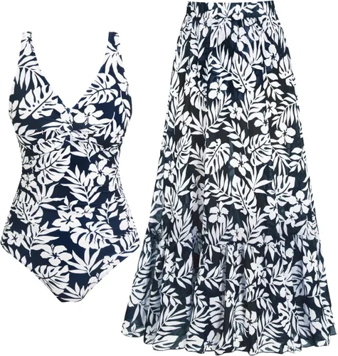 Vista 25 de Traje de baño de una pieza con control de abdomen para mujer Negro