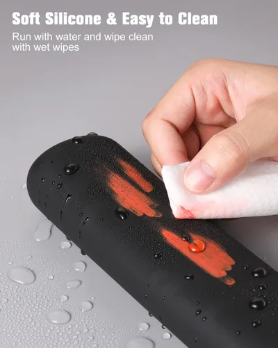 Vista 5 de FERYES Soporte para brochas de maquillaje de viaje, Negro, L, Simplicidad