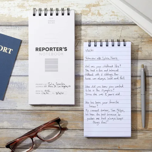 Vista 2 de Juvale Reporters - Cuaderno encuadernado en la parte superior y bloc de notas de campo para periodismo y notas de campo, encuadernación en espiral