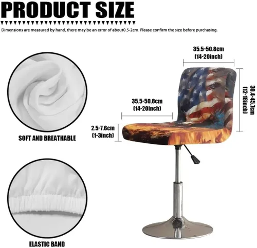 Vista 164 de American Eagle - Juego de 2 fundas para taburetes de bar para sillas de comedor, impermeables, antideslizantes, tamaño universal