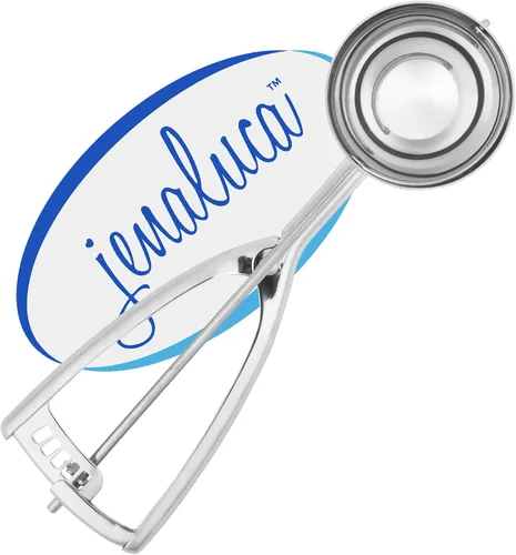 Vista 12 de Jenaluca Cuchara pequeña - Mini cuchara para galletas y pala de bola de melón - Volumen de 2 cucharaditas - Cuchara de acero inoxidable #100