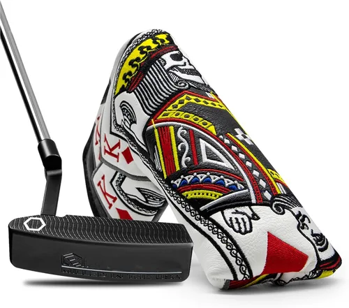 Vista 11 de Fundas para palos de golf, cubierta de piloto de diamante de póquer, cubierta de madera de Fariway, 3 cubiertas híbridas de madera, cubierta