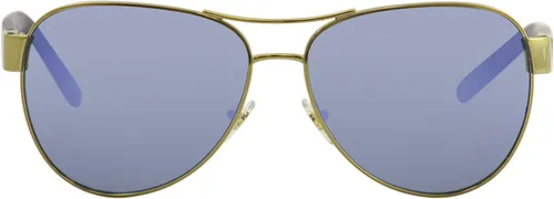 Vista 2 de Tory Burch 0TY6051 Espejo polarizado con destello doradoazul tamaño único Oro
