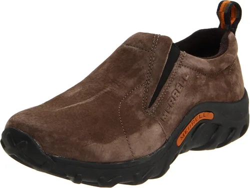 Vista 11 de Merrell Jungle Moc de cuero para niños Negro con azul