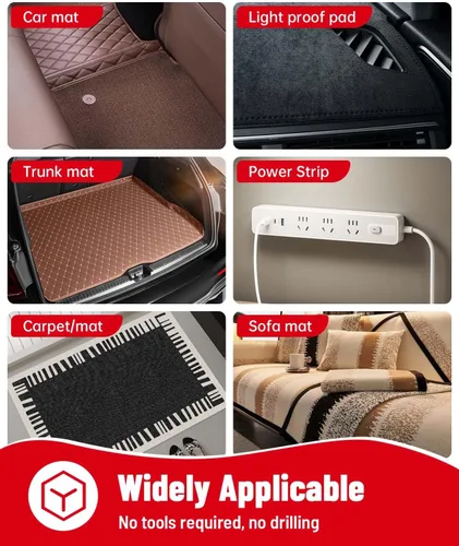 Vista 6 de PHIXBEAR Tiras de Gancho y Bucle con Súper Adhesivo Resistente, Hechas de 3M, Resistentes al Calor, Impermeables, para Uso en Exteriores