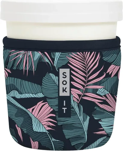 Vista 126 de Sok It IceCreamSok - Funda de neopreno aislada (flores abstractas, pintas de helado cónicas)