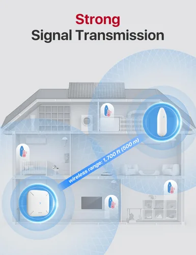 Vista 8 de X-Sense - Termómetro higrómetro Wi-Fi para interiores, requiere estación base Sensor de temperatura inteligente para casa, dormitorio, bodega