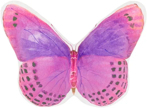 Vista 17 de JWH Almohada decorativa de mariposa 3D, almohada de animales estética, de peluche, funda de almohada con estampado de bonito cojín para cama, sofá