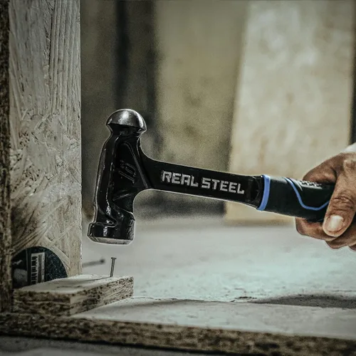 Vista 8 de REAL STEEL Martillo de bola de acero forjado de una sola pieza de 16 onzas, negro