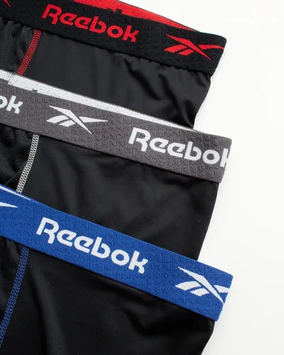 Vista 2 de Reebok Ropa interior para hombre, calzoncillos tipo bóxer de alto rendimiento (paquete de 3)