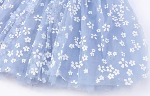 Vista 5 de Vestido tutú de manga larga para niñas pequeñas, sin mangas, vestido de tul de princesa