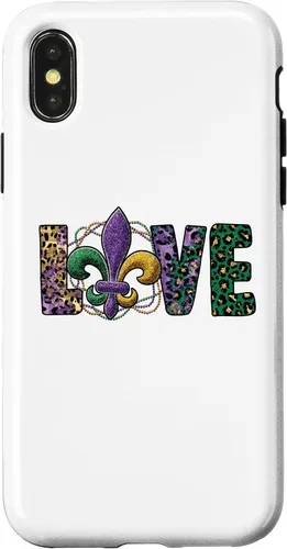 Vista 4 de iPhone 15 Mardi Gras Love 2023 for Women Queen Carnival Costume Case