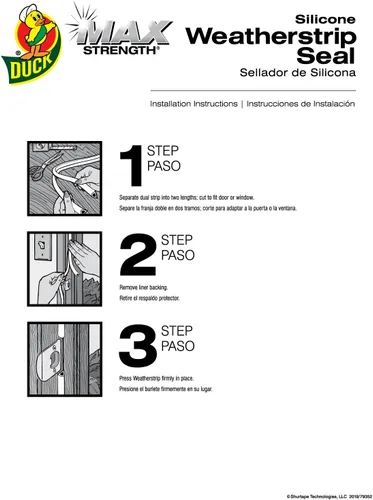 Vista 9 de Duck Brand Max Strength Sello de Burletes de Silicona para Puertas y Ventanas, Autoadhesivo, Se Adapta a Espacios Medianos de 1/8-1/4 Pulgadas, .31