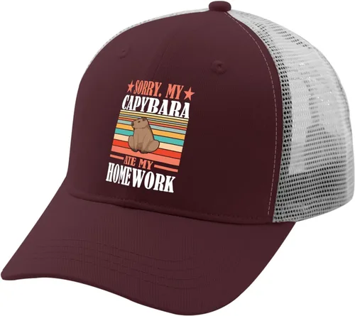 Vista 2 de devor Gorras Sorry My Capybaras ate My Homework Dad Sombreros para Mujer Divertida Gorra de Béisbol Ajustable