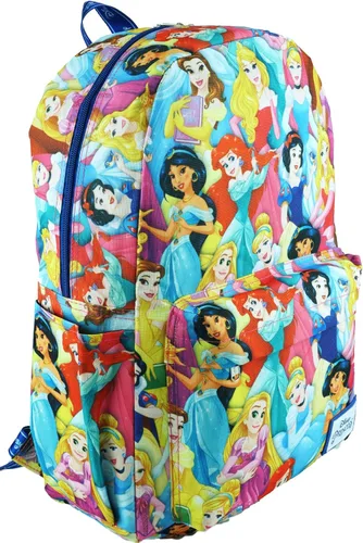 Vista 2 de Wondapop Disney Princess - Mochila de 17 pulgadas con compartimento para laptop (azul princesa)