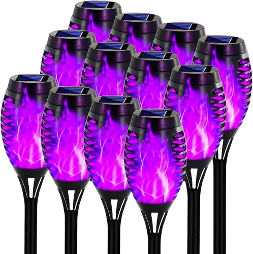 Vista 8 de Swingers Solar Lights Outdoor, Halloween Solar Torch Lights Amarillo