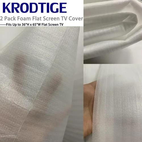 Vista 6 de Krodtige Paquete de 2 fundas de espuma para TV de pantalla plana para televisores de pantalla plana de hasta 36 pulgadas de alto x 65 pulgadas