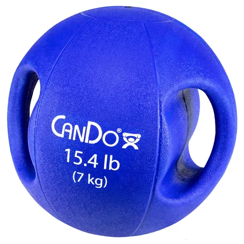 Vista 13 de CanDo Balón medicinal moldeado de doble mango para entrenamiento de fuerza, entrenamientos de núcleo, calentamientos, cardiometría y pliometría