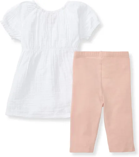 Vista 2 de Burt's Bees Baby Conjunto de camiseta y pantalón de manga corta para bebé, 100% algodón orgánico
