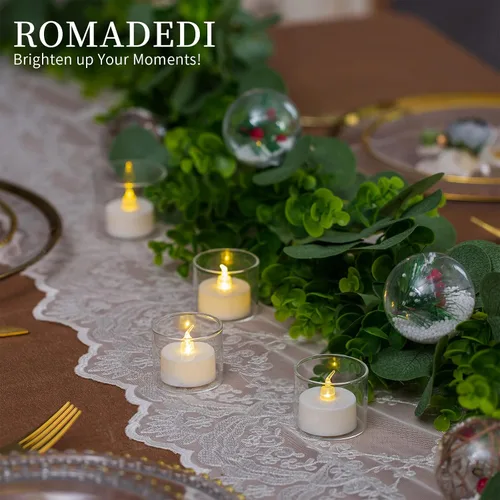 Vista 3 de Portavelas votive Tea Light – Mini portavelas de cristal transparente como velas a la luz de las velas para cenas, eventos, cumpleaños, boda