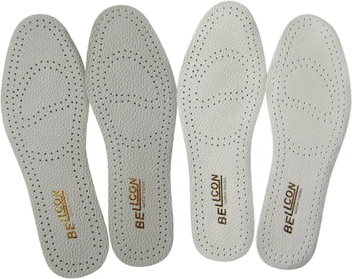 Vista 11 de Bellcon - Plantillas de cuero para hombres, inserciones de cuero fino para botas de hombre, almohadillas de zapatos de longitud completa con carbono