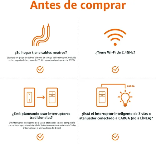 Vista 2 de Amazon Basics - Interruptor inteligente de 3 vías, funciona solo con Alexa, Wi-Fi de 2.4 GHz, no requiere concentrador, color blanco