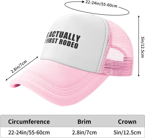 Vista 5 de Funny Country Life Howdy Cowboy Snapback Gorra para hombre de moda Trucker Hat This Actually is My First Rodeo Gorras transpirables