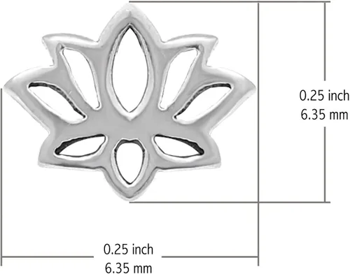 Vista 5 de Boma Aretes de plata fina en forma de loto con flor