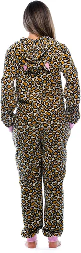 Vista 3 de Just Love - Pijama tipo enterizo para adultos con estampado de piel de animal