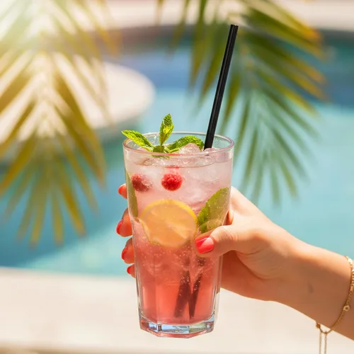 Vista 7 de Tomnk 300 pajitas desechables, pajitas de plástico de 8.25 pulgadas, pajitas de plástico para vasos y café helado 0.24" Wide Food-Grade BPA-Free