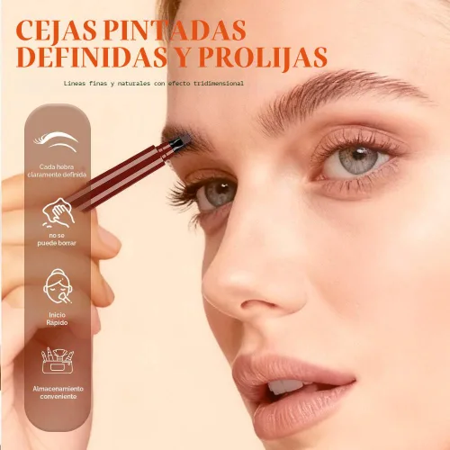 Vista 8 de Microblading - Lápices para cejas, 2026 nuevo bolígrafo de cejas impermeable 3D, lápiz de cejas de 4 puntas de larga duración, bolígrafo Negro