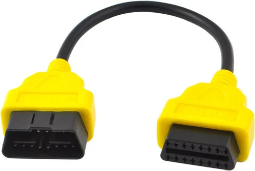Vista 3 de 1 pie 11.8 in 12 "OBD II OBD2 16 Pin macho a hembra Cable de extensión de diagnóstico del coche adaptador de cable negro