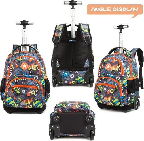 Vista 6 de MOHCO Mochila con ruedas de 16 pulgadas para niños y niñas