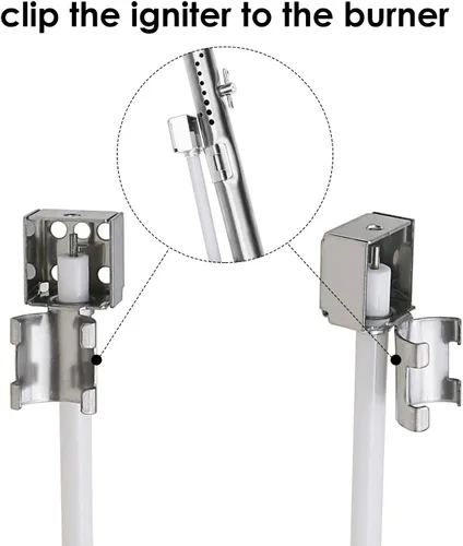 Vista 2 de Uniflasy - Kit de encendido de parrilla con botón de 2 salidas compatible con Char-Broil para Charbroil Advantage 463240015, 463344116