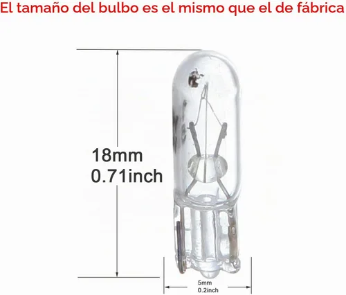 Vista 3 de cciyu 20 bombillas halógenas T5, cuña, 74, color blanco, para salpicadero Bombilla halógena T5