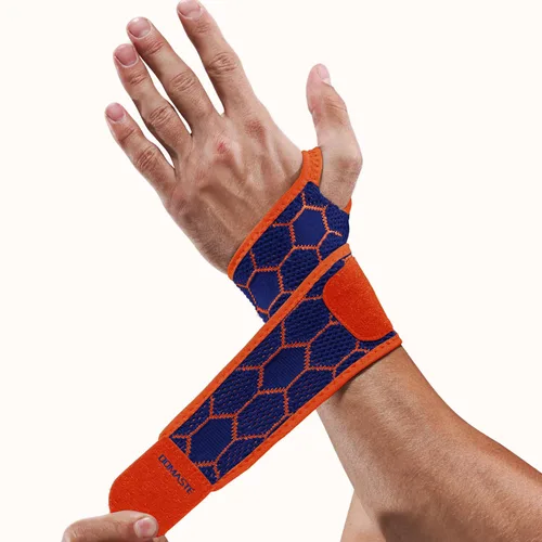Vista 10 de Muñequera deportiva delgada, muñequera para alivio del túnel carpiano, soporte de muñeca de compresión sin neopreno para entrenamiento, muñequeras