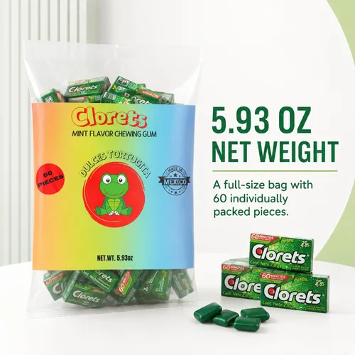 Vista 9 de Clorets - Goma de mascar sabor a menta, paquete de 60