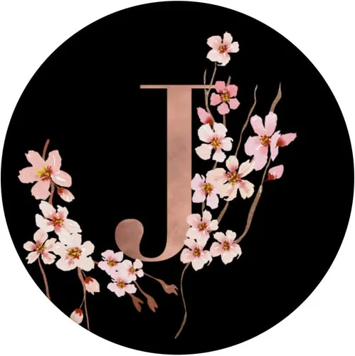 Vista 3 de Cherry Blossom - Soporte para teléfonos y tabletas, diseño de flor japonesa, Negro