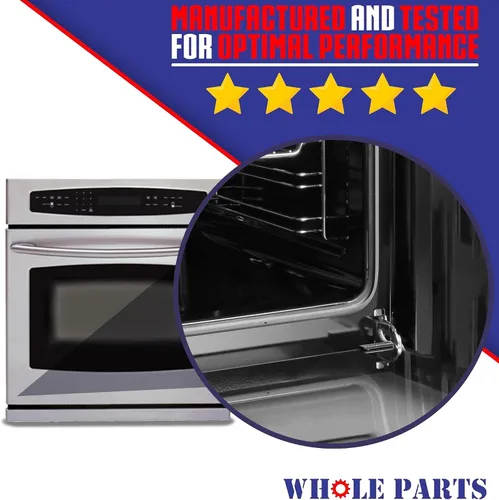 Vista 3 de Whole Parts DCS - Bisagra para puerta de horno de pared de 30 pulgadas (2 piezas) – Parte # 211344 – Compatible con Fisher & Paykel – Metal