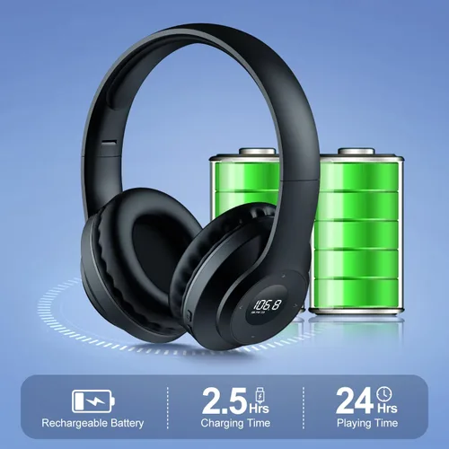 Vista 5 de X5 AM FM Radio Auriculares recargables, auriculares de radio portátiles personales am/fm Orejeras digitales con la mejor recepción para correr