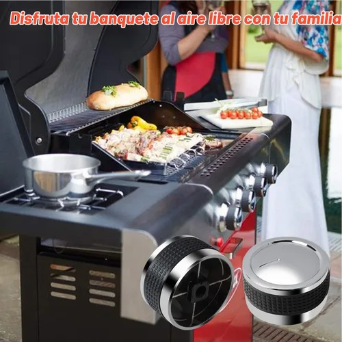 Vista 4 de Perillas de repuesto para parrilla de gas, pomos de control de barbacoa