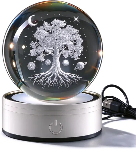 Vista 11 de Lámpara de mariposa, 2.36 pulgadas 3D K9 bola de cristal luz