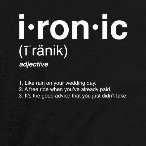 Vista 3 de Ironic Isn't It Definition 90s Song - Camiseta gráfica divertida para mujer