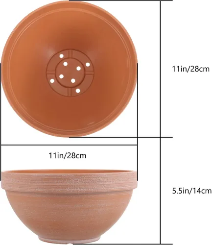 Vista 5 de Yardwe Maceta de plástico para orquídeas, maceta engrosada para drenaje de macetas para balcón, oficina, uso de material plástico