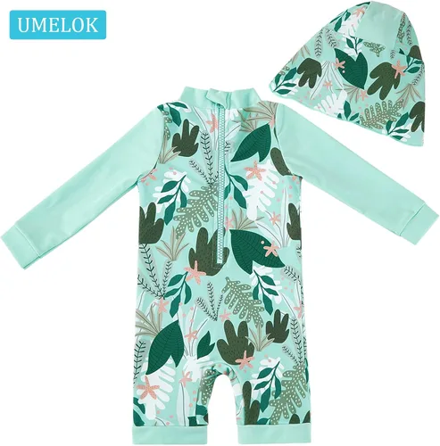 Vista 2 de UMELOK Traje de baño para bebé niña infantil UPF 50+ talla M