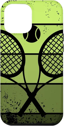 Vista 30 de Raqueta de jugador de tenis con cancha de pelota de tenis Vintage Retro Case para iPhone 17