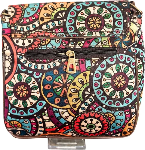 Vista 3 de Bolsos cruzados para mujer, bolsos con cinturón de hombro ajustable, doble partición, cremallera trasera