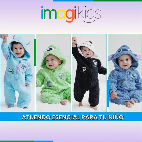 Vista 3 de Disney Mono de forro polar con capucha para bebé recién nacido a bebé